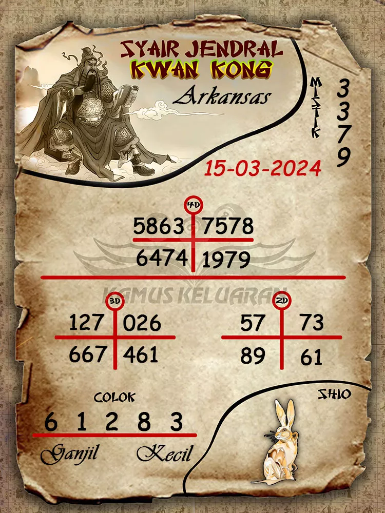 syair jendral kwan kwong arkansas 15 03 2024