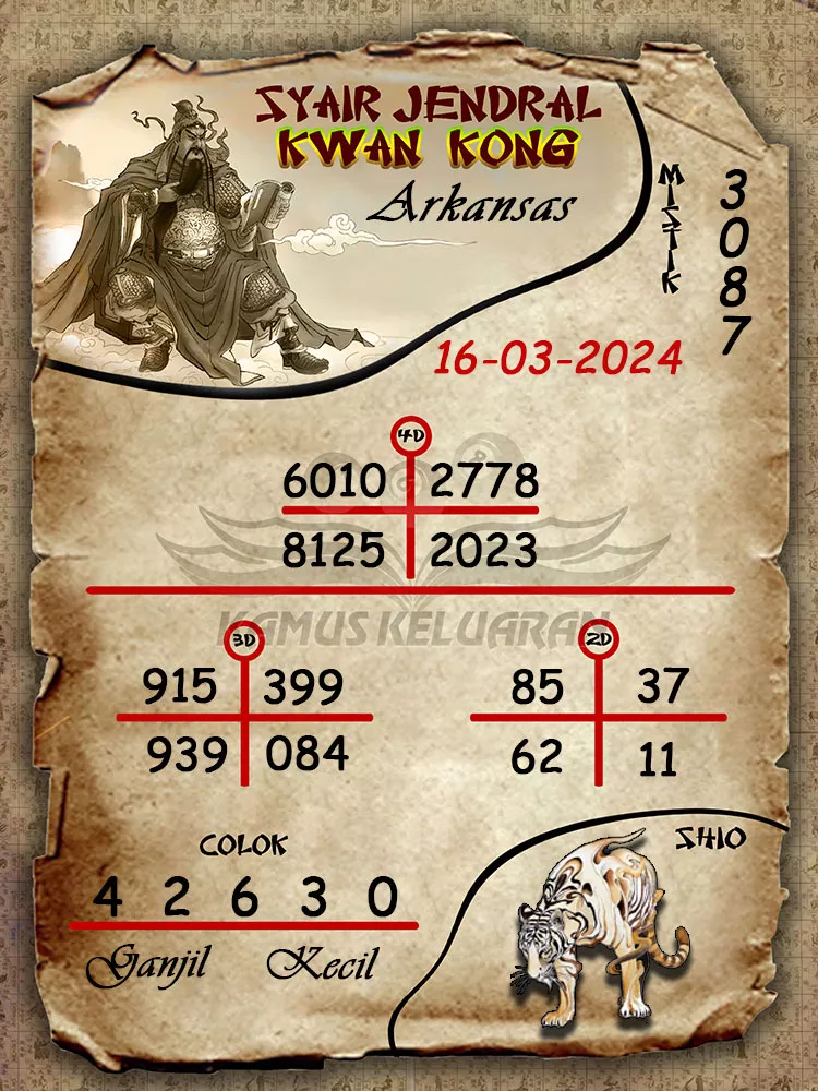 syair jendral kwan kwong arkansas 16 03 2024