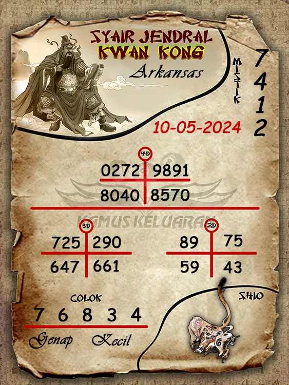 syair jendral kwan kwong arkansas 10 05 2024