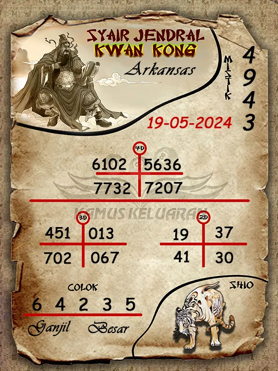 syair jendral kwan kwong arkansas 19 05 2024