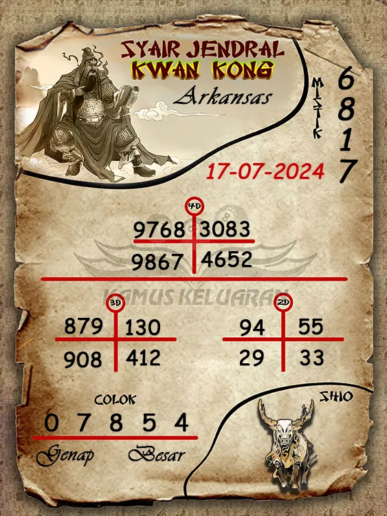 syair jendral kwan kwong arkansas 17 07 2024