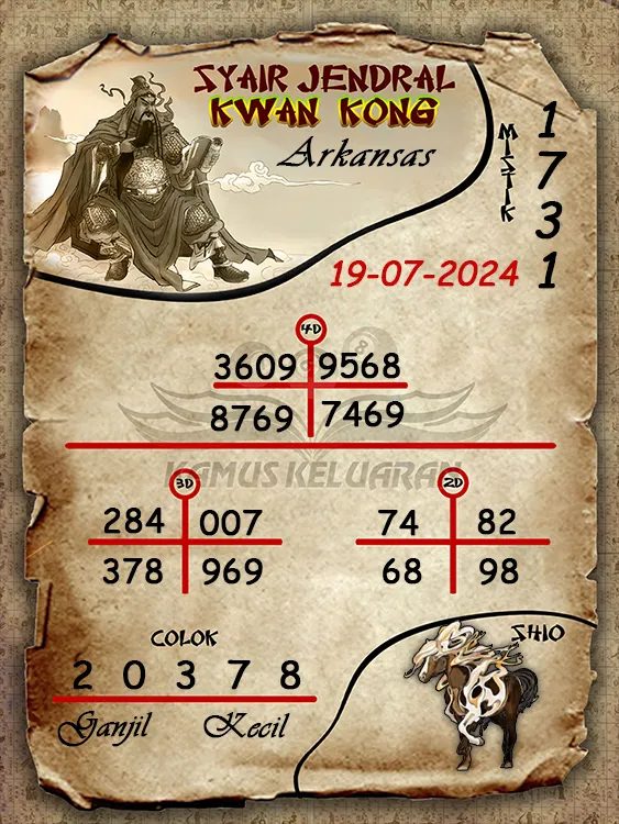 syair jendral kwan kwong arkansas 19 07 2024