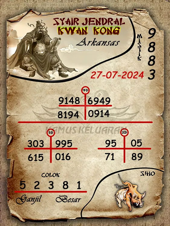 syair jendral kwan kwong arkansas 27 07 2024